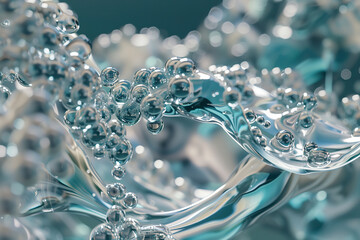 Abstract background. Intricate, flowing shapes of water