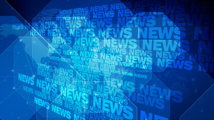 Fototapeta na wymiar News headline breaking story global headline showcases worldwide news with news text on world map