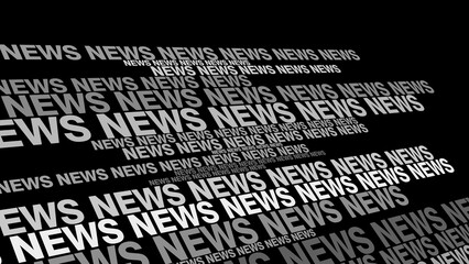 News headline on black background with global report breaking story and broadcast graphics template