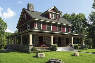 Fototapeta na wymiar the ideal american house