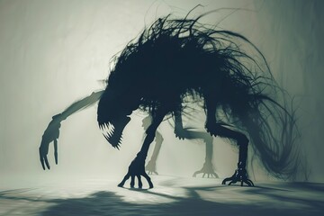 mythical shadow monster - obrazy, fototapety, plakaty