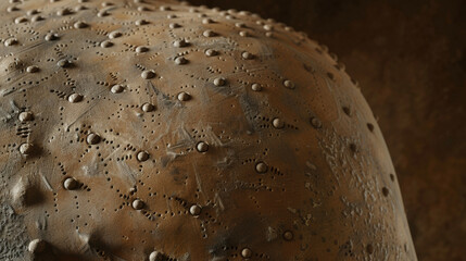 A closeup of a persons back covered in small circular marks each representing a successful acupuncture session aimed at promoting circulation and relieving tension.