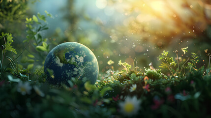 Obraz na płótnie Canvas Earth Day the importance of loving nature 
