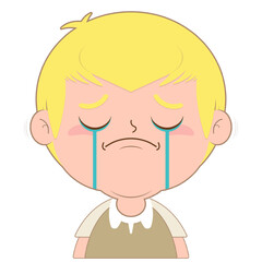 boy crying face cartoon cute