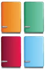 Cercles muraux Enfants Four brightly colored vector binders on white