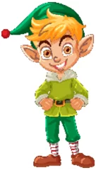 Store enrouleur occultant Enfants Smiling elf character in traditional holiday costume.