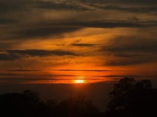 sunset over the sea