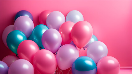 Fototapeta na wymiar Party Event Balloons in Box