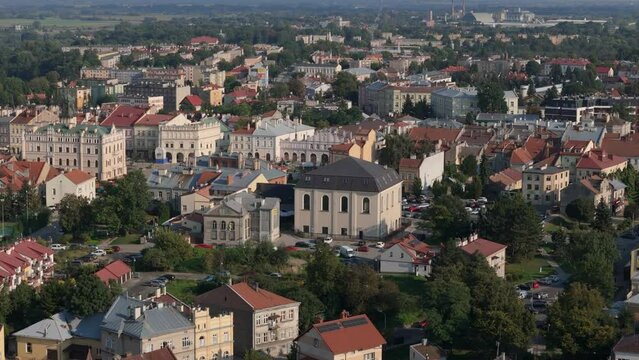 Beautiful Landscape Old Synagogue Old Town Jaroslaw Aerial View Poland