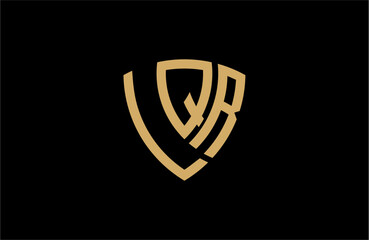 LQR creative letter shield logo design vector icon illustrati
on