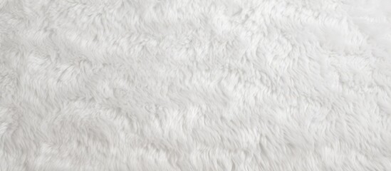 A close up of a grey fur texture, resembling a flooring pattern. The fur looks soft and luxurious, contrasting with the cold concrete and wood surroundings