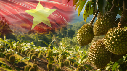 Vietnam's durian exports, concept image.