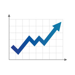 arrow stock graph rising up show economic boom financial profit business grow stock price uptrend frorex trading