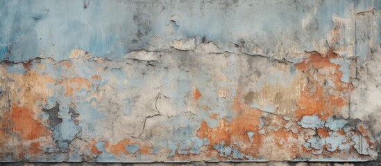 Texture of weathered paint on a concrete wall.