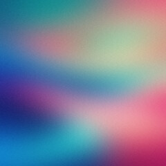 Fototapeta premium Pink, Blue, and Green Grainy Gradient Background. Noise Texture. backdrop for header, banner, and webpage.