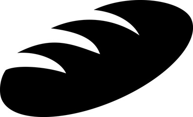 Flat icon of a bread as a pastry symbol