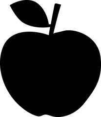 Flat icon of an apple as a garden symbol