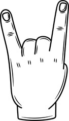 Rock Finger Gesture