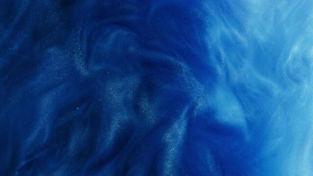 glitter smoke texture ink water blue mist