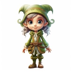 Fototapeta premium Game Character concept art isolated white background