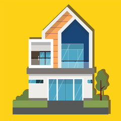modern house vector for illustration no.2