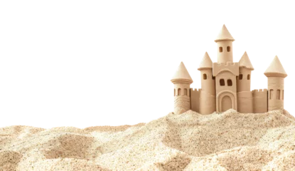 Gardinen Sand castle on the beach isolated on transparent background © Aleksandr Bryliaev