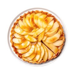 apple pie isolated on white, png