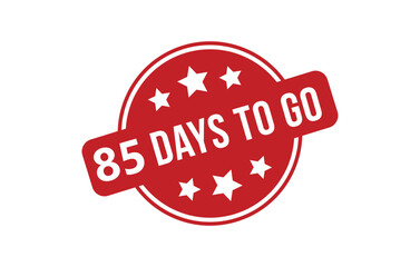 85 days to go red banner design vector illustration