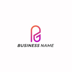 logo design combine letter P and letter G
