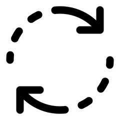 Refresh Arrow with Dash Icon
