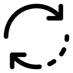 Refresh Arrow with Dash Icon