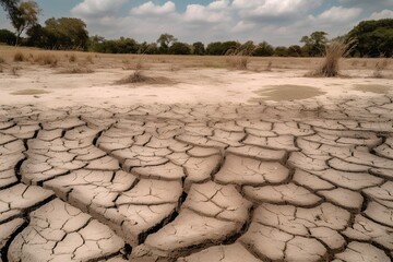 Dry cracked earth background. Global warming, climate change concept.