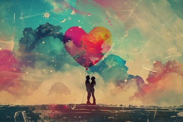 a person falling in love, finding their soulmate and happiness - obrazy, fototapety, plakaty