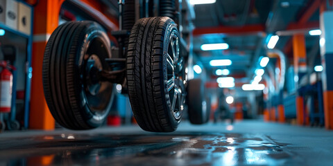 Pile of Tires on Garage Floor .

