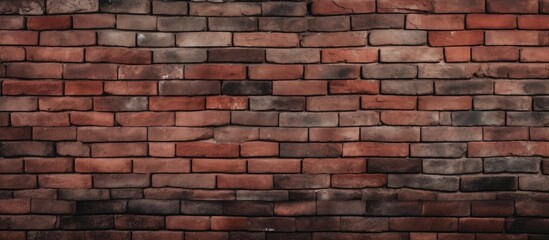 Dark red brick wall texture background for interior and exterior design.