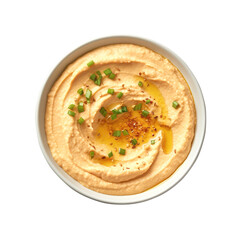 Bowl of Hummus, isolated on transparent background Remove png, Clipping Path, pen tool