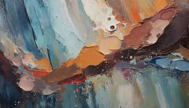 old rusty metal texture, Abstract oil paint background. Oil paints on canvas. Multicolored background