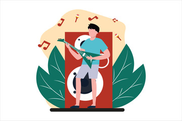World Music Day Flat Illustration Design