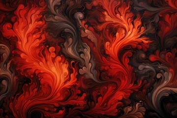 Fototapeta premium Abstract watercolor background with Red and black colors.