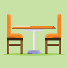 dining table icon. Subtable to place on furniture, interior, etc.