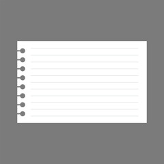 Simple blank white paper note