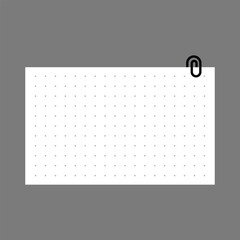 Simple blank white paper note