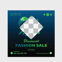 Special offer fashion sale social media post template