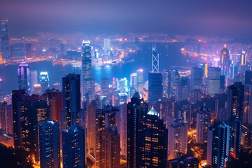Obraz premium The mesmerizing city skyline of Hong Kong
