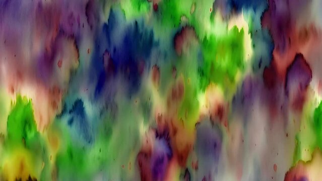 Abstract multicolor painting background, Abstract basic watercolor background animation, Simple watercolor background
