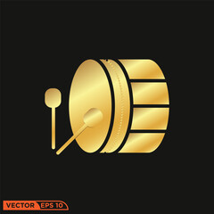 Ramadhan gold solid icon design vector graphic of template, sign and symbol