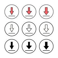 Download icon vector illustration. Download sign and symbol