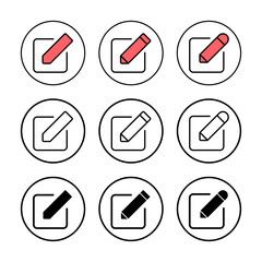 Edit icon vector illustration. edit document sign and symbol. edit text icon. pencil. sign up