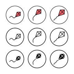 Kite icon vector illustration. kite sign and symbol