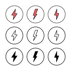 Lightning icon vector illustration. electric sign and symbol. power icon. energy sign